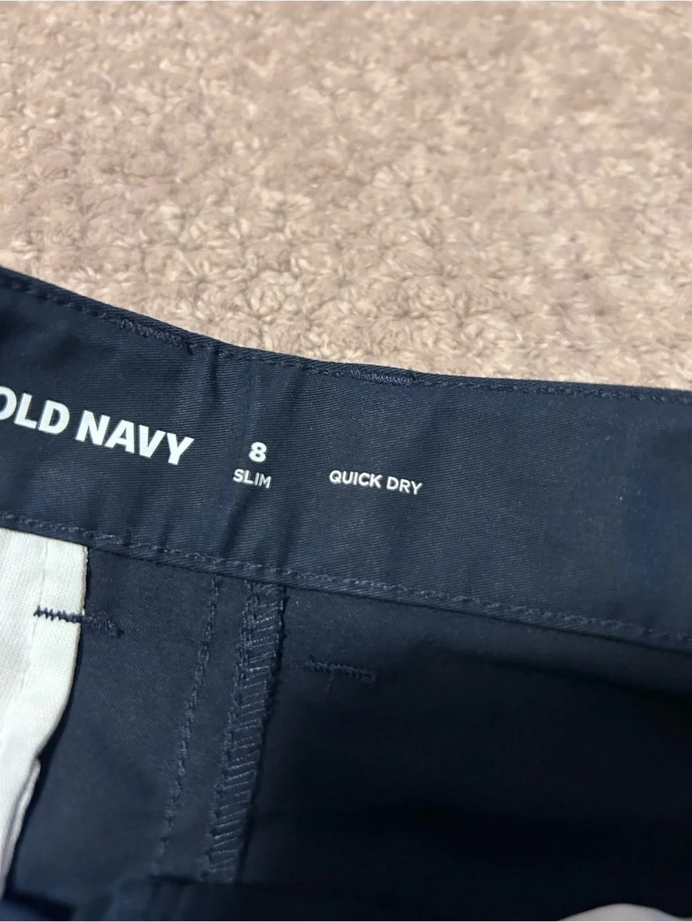 Old Navy Boys Khaki and Navy Slim Shorts